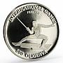 Mauritania 500 ouguiya International Games Fencing proof nickel coin 1984