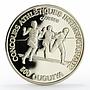 Mauritania 500 ouguiya International Games Runners proof nickel coin 1984
