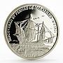 Mariana Islands 5 dollars Fernando Magellan Ship Clipper proof silver coin 2004