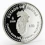 Mexico 10 pesos 180th Anniversary of Chiapas proof silver coin 2006