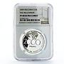 Bulgaria 10 leva The Beginning of the New Millennium PF68 NGC silver coin 2000
