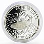 Liberia 10 dollars Endangered Wildlife series Blue Whale proof silver coin 2001