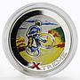 Andorra 10 diners Extreme Sports Mountain Biking colored proof silver coin 2007