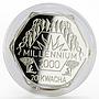 Malawi 20 kwacha Millennium Figures below Trees proof silver coin 1999