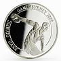 Zambia 1000 kwacha Sydney Olympic Games Discus Throwing proof silver coin 1999