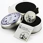 Cook Islands 5 dollars Russian Folk Crafts series Gzhel colored silver coin 2012