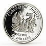 British Virgin Islands 25 dollars Coronation Jubilee silver coin 1978