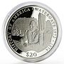 Liberia 20 dollars History of America series Watergate proof silver coin 2003