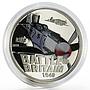 Cook Islands 5 dollars Battle of Britain Messerschmitt Plane silver coin 2010