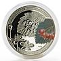 Armenia 1000 dram Armenian Flowers series Red Rowan colored silver coin 2011