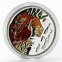 Cook Islands 10 dollars Year of the Tiger colored proof silver coin 2010