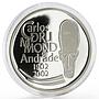 Brazil 2 reals Centennial of Carlos Drummond de Andrade proof silver coin 2002