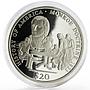 Liberia 20 dollars History of America Monroe Doctrine proof silver coin 2003