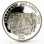 Falkland Islands 50 pence Children Fund Child on Horseback silver coin 1990