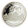 Bhutan 50 ngultrum 375 Years Tashichho Dzong dragon proof silver coin 2016