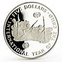 Solomon Islands 5 dollars International Year of Child  proof silver coin 1983