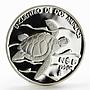 Mexico 5 pesos Pacific Ridley Sea Turtle proof silver coin 1994