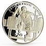 Liberia 20 dollars Sydney Olympic Games series Hurdling proof silver coin 2000