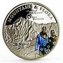 Palau 5 dollars First Ascent of Mountain Everset colored proof silver coin 2013