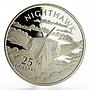 Solomon Islands 25 dollars Aircraft series F-117 Nighthawk silver coin 2003