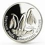Turkey 1000000 lira Endangered Wildlife series Greater Snowdrop silver coin 1996