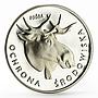 Poland 100 zlotych Animal series Moose Fauna proba proof silver coin 1978