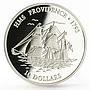 Fiji 10 dollars Seafaring HMS Providence Ship Clipper proof silver coin 2001