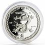 Palau 5 dollars Lunar Calendar series Year of the Dragon proof silver coin 2012