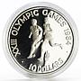 Solomon Islands 10 dollars LA Olympic Games series Runners silver coin 1984