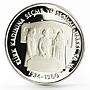 Turkey 5000 lira 50 Years of Women Suffrage Movement proof silver coin 1984