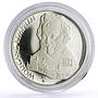 Slovakia 200 korun Inventor Wolfgang Kempelen and Chess Machine silver coin 2004