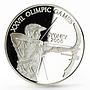 Uganda 1000 shillings Sydney Olympic Games series Archer silver coin 1999