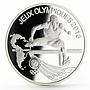 Rwanda 500 francs Rio de Janeiro Olympic Games series Hurdling silver coin 2013