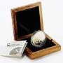 Cook Islands 5 dollars 120 Years Jubilee of Novosibirsk Siberia silver coin 2013