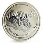 Australia 50 cents Lunar Calendar series II Year of the Mouse silver coin 2008