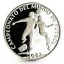 Panama 10 balboas Football World Cup in Spain Two Players proof silver coin 1982