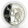 Mongolia 250 togrog Endangered Wildlife series Two Saigas proof silver coin 1993