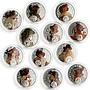 Niue set of 12 coins Zodiac Signs by Mucha colored silver coins 2010 - 2011