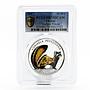Ukraine 10 hryvnias Endangered Wildlife Polecat Peregusna PR70 PCGS Ag coin 2017