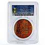 Vietnam 10 dong Football World Cup in USA MS68 PCGS copper coin 1992