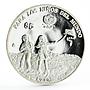 Mexico 5 pesos UNICEF Year of the Child Children Playing Kite silver coin 1999