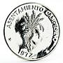 Panama 5 balboas Peasant Settlements series Hand Holding Crops silver coin 1972