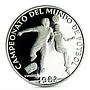 Panama 10 balboas Football World Cup in Spain Two Players proof silver coin 1982