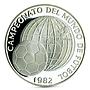 Panama 5 balboas Football World Cup in Spain Championship proof silver coin 1982