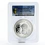Turkmenistan 500 manat Makhtumkuli Fragi PR70 PCGS proof silver coin 2003