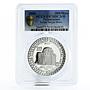 Turkmenistan 500 manat Soltan Sanjar Merv PR70 PCGS silver coin 2000