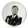 Mongolia 500 togrog Famous Politicians series John F. Kennedy silver coin 2007