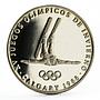 Panama 1 balboa Calgary Olympic Winter Games Freestyle Skier CuNi coin 1988