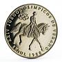 Panama 1 balboa Seoul Olympic Summer Games series Equestrian CuNi coin 1988