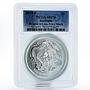 Australia 1 dollar Year of the Dragon with Lion Mark MS70 PCGS silver coin 2012